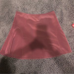 Maroon skirt silky material